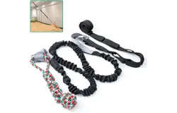 Outdoor Bungee Tug Toy，Dog Toy Hanging&comma; Interactive Exercise Play Cord & Tether with Chew Rope Toy for Large Breed Puppies & Small Dog Adult &lpar;Black&rpar;