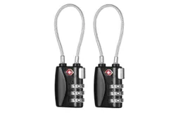 ZHEGE TSA Approved Luggage Locks&comma;Combination Lock&comma; &lpar;Black_2P&rpar;