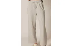 P&period;cill Tru Side Binding Wide Leg Pants In Heather Gray
