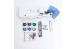 Handheld portable sewing machine handy stitch mini electric sewing machine Sewing Machine Quick sewing Carry out with you Weight only 340g-No&period;2 Standard Sewing Machine_Plus Thread Pack &lbrack;6 Loops_1 Scissors_1 String of Pins_1 Soft Ruler&rsqb;