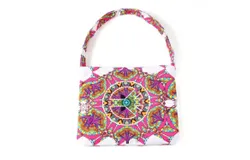 Judson & Co&period; Tribal Print Towel Handbag In Pink&sol;purple