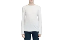 rag & bone Women&apos;s The Slub Long Sleeve White T-Shirt