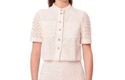 Tara Jarmon Cheryl Embroidered Shirt In White