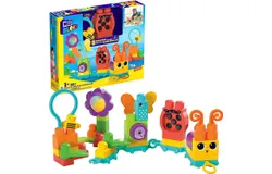 MEGA BLOKS Fisher Price 24 Piece Sensory Building Blocks Toy&comma; Move N Groove Caterpillar Train