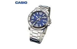 casio Casio Watch Men&apos;s Classic Diver Style Watch Casual Analog Sports Watch&comma; Silver MTP-VD01D-2BVUDF