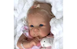 Reborn Realistic Baby Dolls - 18" Lifelike Newborn Baby Girl&comma; Silicone Doll with Blonde Hair&comma; Perfect Bebe Reborn Gift for Girls