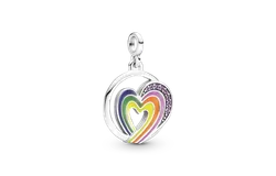 Medallón Corazón De Libertad Arcoíris Pandora Me Para Mujer 791793C01 &vert; Línea Pandora Me Auténtica &vert; Joyería De Lujo Para Mujer &vert; Ideal Para Regalo Elegante &vert; Compatible Con Charms Pandora