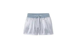 Pj Harlow Mikel Satin Boxer Short With Draw String In Morning Blue