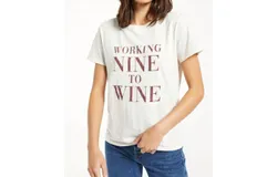 Z Supply Working Nine To Wine Easy Tee In Sandstone