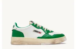 Autry Women&apos;s Super Vintage Low Sneakers In White&sol;green