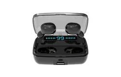 F9 TWS Earphones BT5&period;0 Wireless Headphones Sweatproof Sports Mini Earbuds Noise Cancelling Gaming Headset LED Digital Display Button Control
