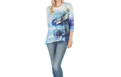Jess & Jane Butterfly Top In Sky
