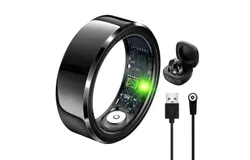 Smart Ring&comma; Fitness Tracker Ring with Charging Case&comma; R6 &lpar;Black&comma; 11&num;&rpar;