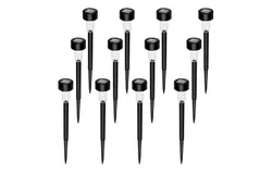 12 Piezas Luces Solares para Exterior Jardin&comma;Luz Solar de Encendido&sol;Apagado Automático con Sensor Automático&comma;IP44 Impermeable Lamparas Solares para Camino&comma;Exterior Jardin&comma;Patio&comma;Pasarela&comma;Césped&comma;Casa（Luz blanca）