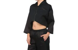 Puma Quilted Fz Hoody Zip Jacket In Black