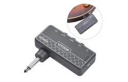 VITOOS ROCK Guitar Headphone Amplifier Amp 1&sol;4 Inch Plug 3&period;5mm Headphone Jack & Aux In with Gain Tone Volume Contorls Built-in Rechargeable Battery