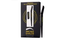 Two Pack Tri- Fold Eyebrow Razor by Arches and Halos for Unisex - 1 Pc Razor