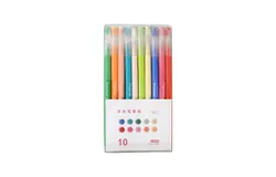10 Color Pens Set Writing Pens 0&period;4mm Fine Fiber Tip Fineliner Fast-dry for Journaling Writing Detail Note Taking Coloring School Office Home Stationery Supplies
