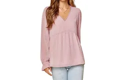 Andree By Unit Wise Words Swiss Dot Blouse In Mauve