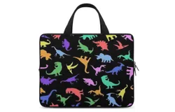 Fun Dinosaur Pattern Laptop Bag Women Man 10 12 13 15 17 Inch Office Notebook Travel Computer Handbag Waterproof Bag Notebook Cover