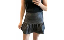 Osamore Shimmer Skirt In Black