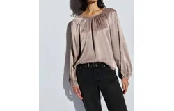 Nation Ltd Eveline Raglan Top Mushroom In Mushroom