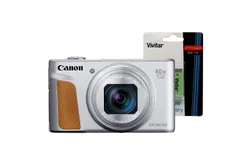 Canon PowerShot SX740 Bluetooth Digital Camera Silver with Replacement Battery
