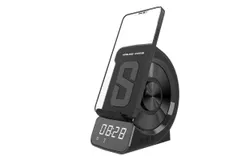 New three-in-one bedside wireless charger&comma; clock alarm clock wireless charging bluetooth speaker&comma; rechargeable set alarm clock for sound multi-function charger