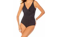 Miraclesuit Pin Point Oceanus One Piece Swimsuit In Black