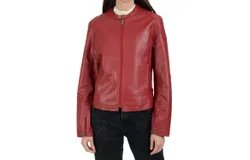 Lee Leather Jacket In Red