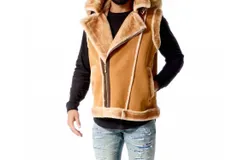 Jordan Craig Men&apos;s Denali Shearling Vest In Cognac