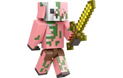 Figura Minecraft Craft-A-Block Zombie&comma; Personaje de Juego de Video Pixeleado Autentificado
