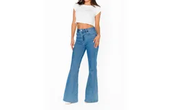 Show Me Your Mumu Hawn Bell Jeans In Sky Rider