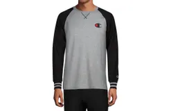 Champion Waffle Long Sleeve Raglan Shirt In New Ebony