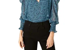 Misa Los Angeles Siena Top In Cerulean