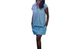 Never A Wallflower Vicki Short Sleeve Butterfly Dress In Blue Multi