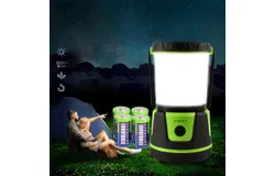Emergency multifunctional super bright tent rechargeable camping light strong led outdoor camp lighting camping light-4D dry battery 2000 lumens COB lamp bead Green &lpar;with red light flashing&rpar; &lpar;without battery&rpar;