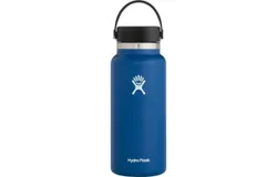 HYDRO FLASK Wide Mouth vacuum insulated stainless steel water bottle with leakproof closeable lid for cold water drinks&comma; sports&comma; travel&comma; car and school-Blue