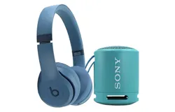 Beats by Dr&period; Dre Beats Solo 4 Wireless On-Ear Headphones &lpar;Slate Blue&rpar; &plus; Sony SRS-XB13 Extra Bass Portable Waterproof Wireless Speaker &lpar;Blue&rpar;