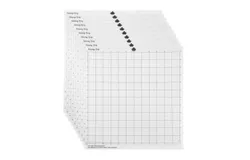 Replacement Cutting Mat Transparent Adhesive Cricut Mat with Measuring Grid 12 by 12-Inch for Silhouette Cameo Cricut Explore Plotter Machine 10PCS