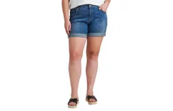 Jag Mid Rise Alex Boyfriend Short Plus In Brilliant Blue