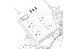 Power Strip Surge Protector - Flat Plug&comma; Wall Mount&comma; 4 Wide Outlets with 3 USB Ports &lpar;1 USB C&rpar;&comma; &comma; Charging Station Overload Protection for Home Dorm