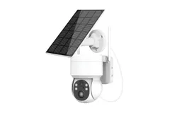 Solar Security Cameras Wireless Outdoor&comma; 2MP Pan Tilt 360°WiFi Camera，White&comma;32GB