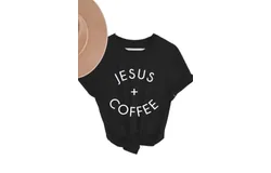 Type A Tees Women&apos;s Jesus &plus; Coffee Tee In Black