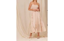 Moodie Tiered Dress In Oyster