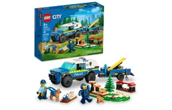 LEGO City Mobile Police Dog Training 60369&comma; SUV Toy Car with Trailer&comma; Obstacle Course and Puppy Figures&comma; Animal Playset for Boys and Girls Ages 5 Plus