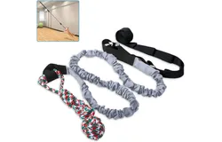 Outdoor Bungee Tug Toy，Dog Toy Hanging&comma; Interactive Exercise Play Cord & Tether with Chew Rope Toy for Large Breed Puppies & Small Dog Adult &lpar;Gray&rpar;