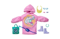 Barbie Fashions Storytelling Fashion Pack- Pink Hoodie with Dinosaur - Inspired by Brand Roxy