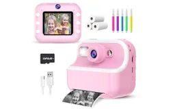 Instant Print Camera for Kids--Pink