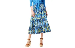 Nic &plus; Zoe Diamond Dash Skirt In Blue Multi